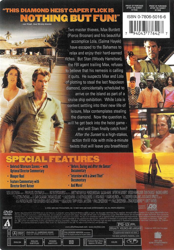 After The Sunset Salma Hayek Fran Walsh Woody Harrelson DVD FREE