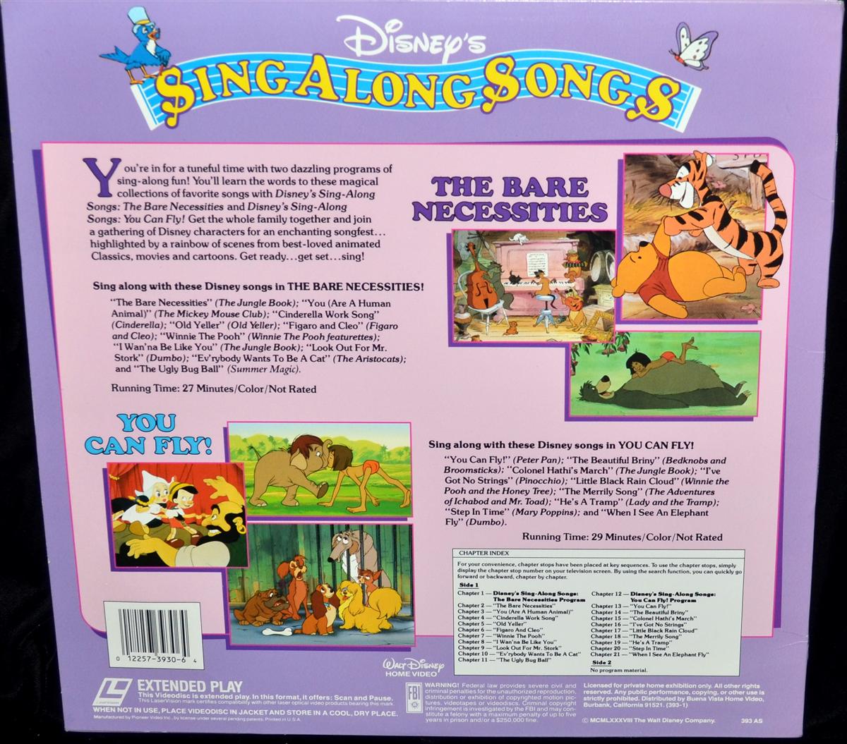 The Bare Necessities & You Can Fly Disney's Sing A Long Song
