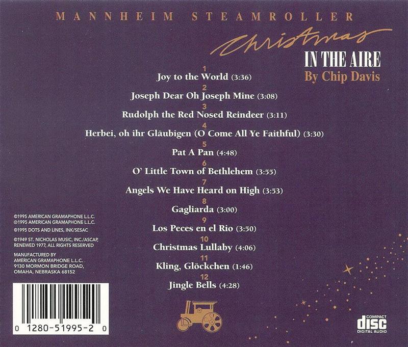 mannheim steamroller christmas in the aire by chip davis mannheim steamroller cd christmas