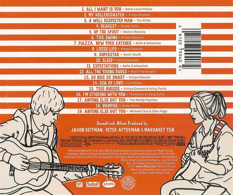 Juno Original Motion Picture Soundtrack CD Rhino 2007 FREE Shipping USA