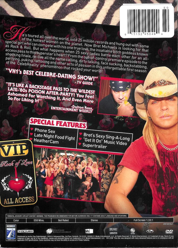 Rock of Love with Bret Michaels The Complete First Season 3 Disc DVD