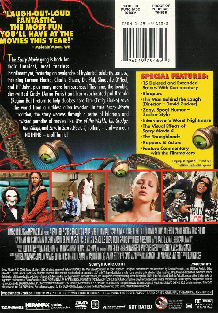 Is Dr Phil In Scary Movie 4 Scary Movie 4 ~ Dr. Phil McGraw Unrated & Uncensored Edition ~ DVD FREE