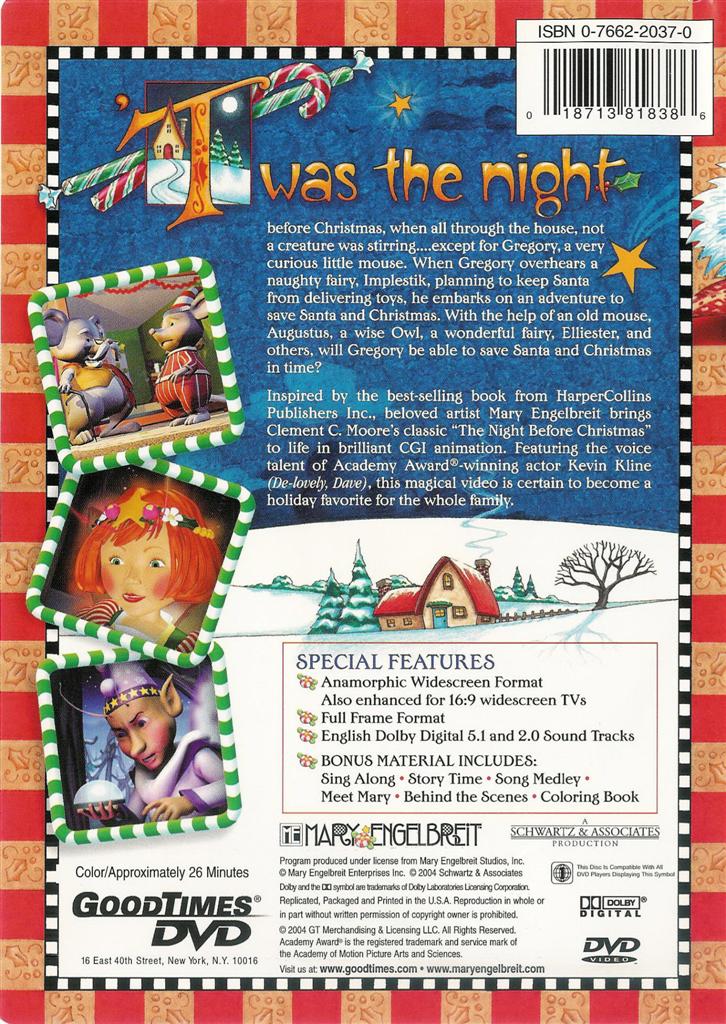 The Night Before Christmas DVD 18713818386 eBay
