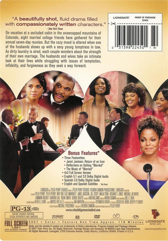 Why Did I Get Married - The Play 2006 123movies Tyler Perry's Why Did I Get Married - Janet Jackson Jill Scott - DVD