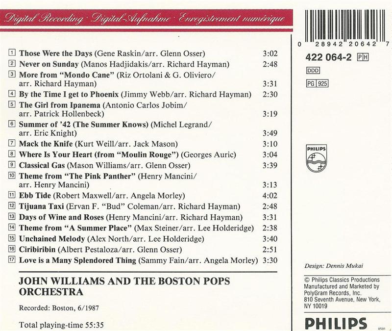 Digital Jukebox John Williams and the Boston Pops CD 28942206427 eBay