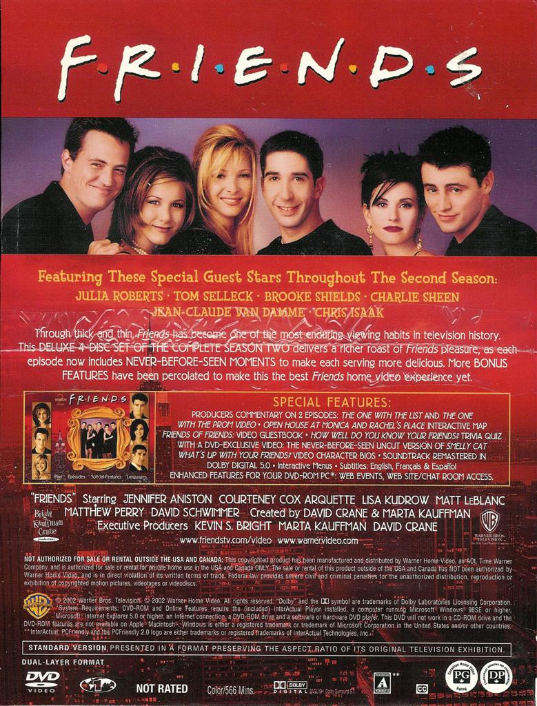 Friends The Complete Second 2nd Season New Factory Sealed 4Disc