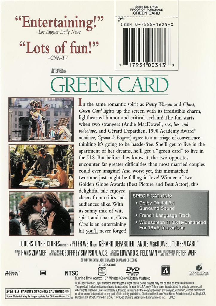 gérard depardieu twitter green card g 233 rard depardieu andie macdowell dvd gérard depardieu twitter green card g 233 rard depardieu andie macdowell dvd