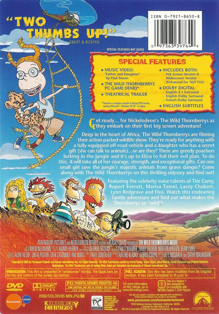 Nickelodeon The Wild Thornberrys Movie DVD 97363397649 eBay