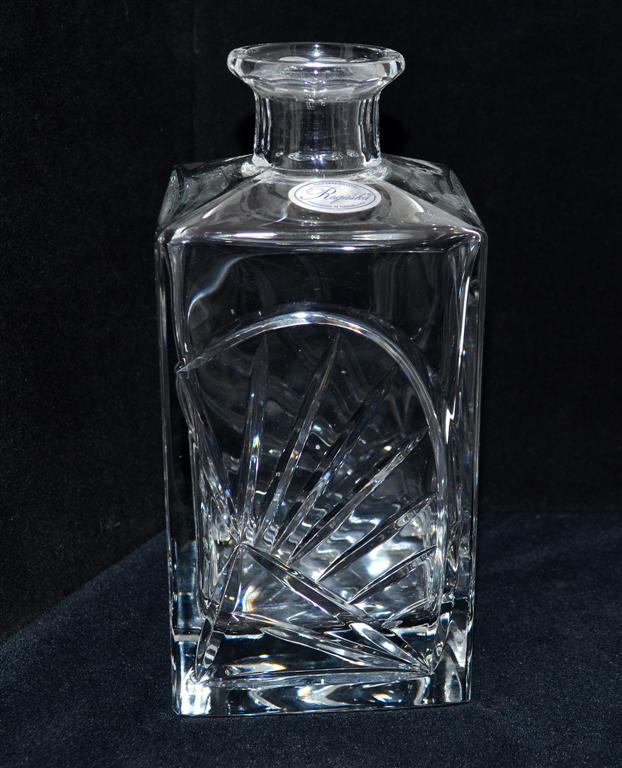 Rogaska Lead Cut Crystal Square Decanter Handmade Yugoslavia Solid