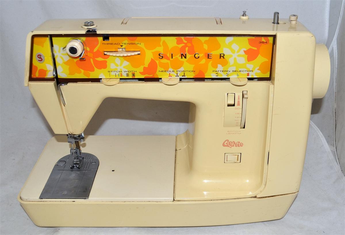 Singer Model 354 Genie Sewing Machine with Original Case eBay