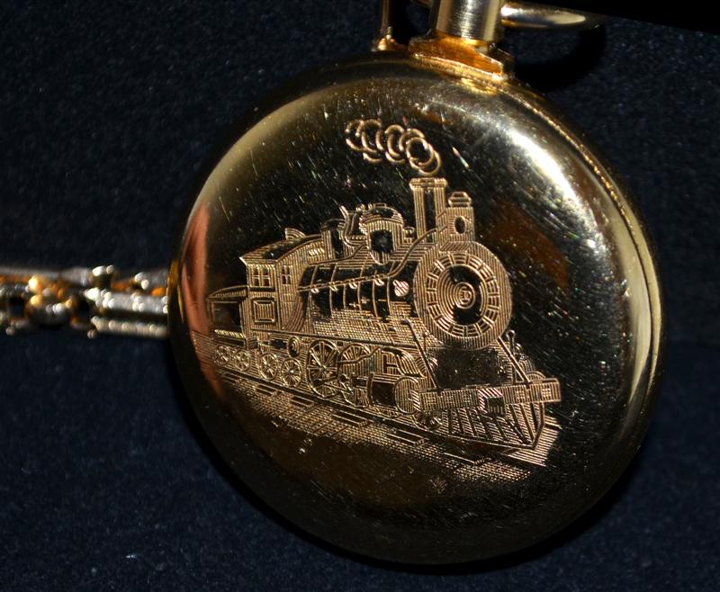 Vintage Westclox Railroad Conductors Pocket Watch with Original Chain